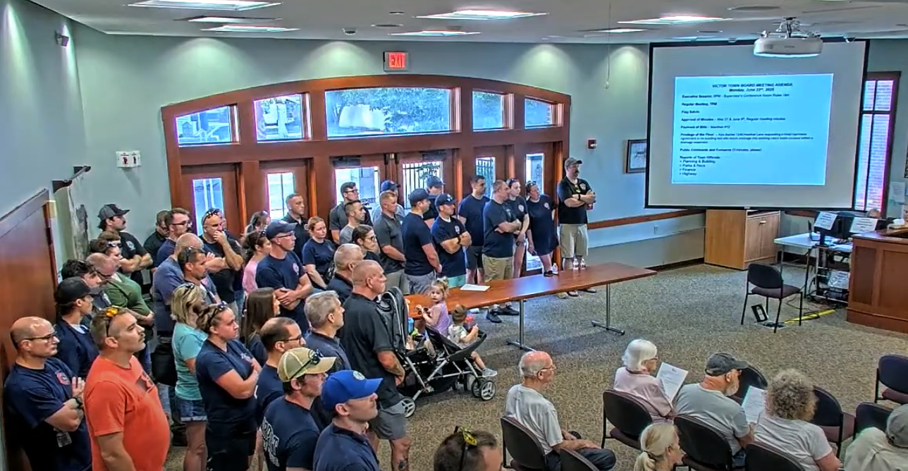 Victor residents voice strong opposition to potential dissolution of Fishers Fire District